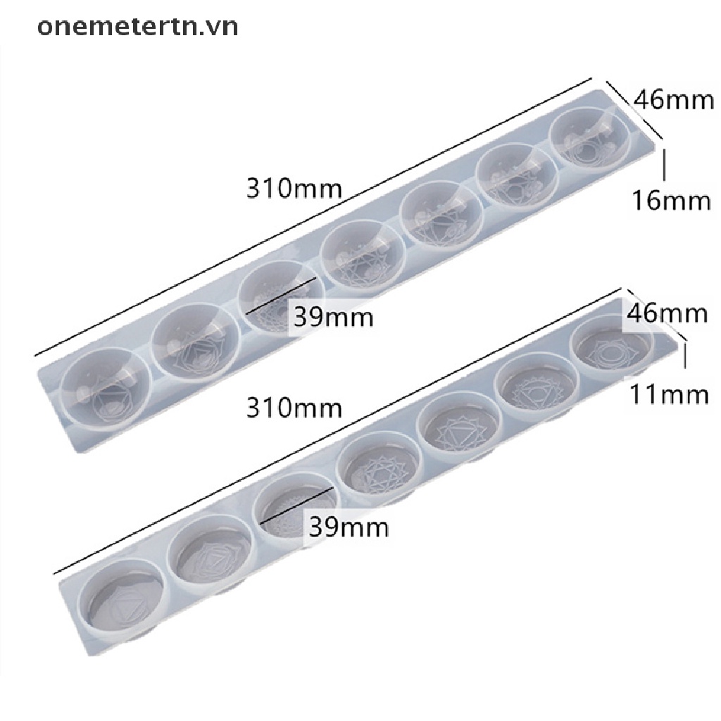 Set 2 Khuôn Silicon 7 Chakras Làm Trang Sức DIY