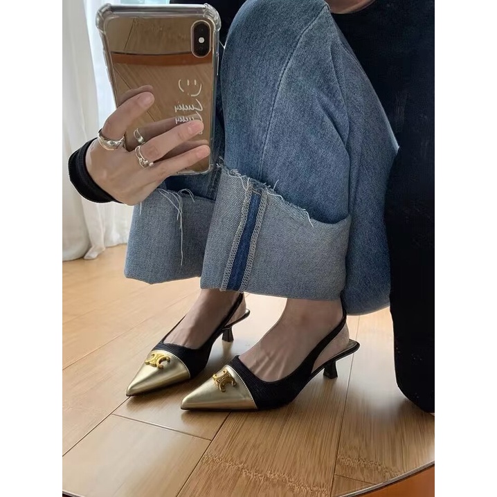 Giày Cao Gót Sandal Phong Cách Pháp Thời Trang Mùa Hè 2023 Cho Nữ