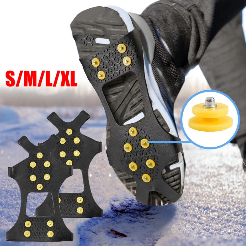 Set 10 Đinh Gắn Đế Giày Chống Trượt Tiện Dụng Khi Leo Núi Tuyết Ốp