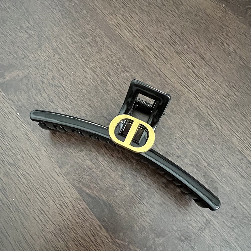 Kẹp Tóc Lớn Hình Chữ CD Màu Đen Phong Cách Mới 2023