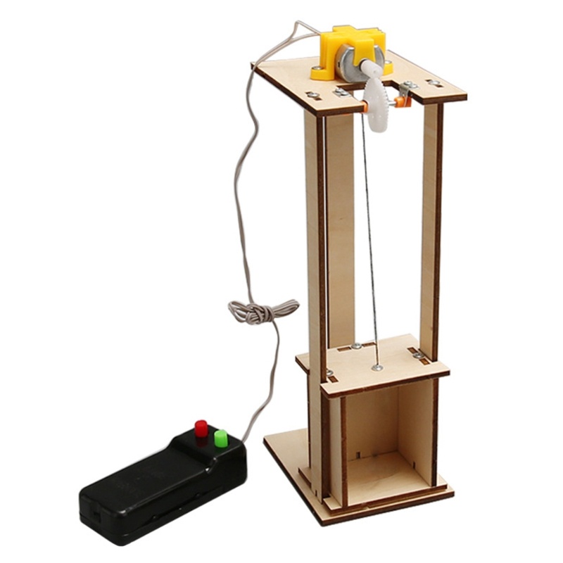 Bộ Đồ Chơi Xây Dựng Thang Máy Bằng Gỗ Giáo Dục Cho Trẻ DIY