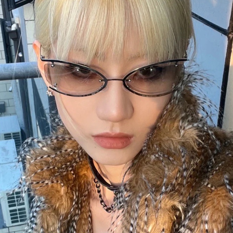 Kính Mát Gọng Vuông Kim Loại Thời Trang Cho Nam Nữ