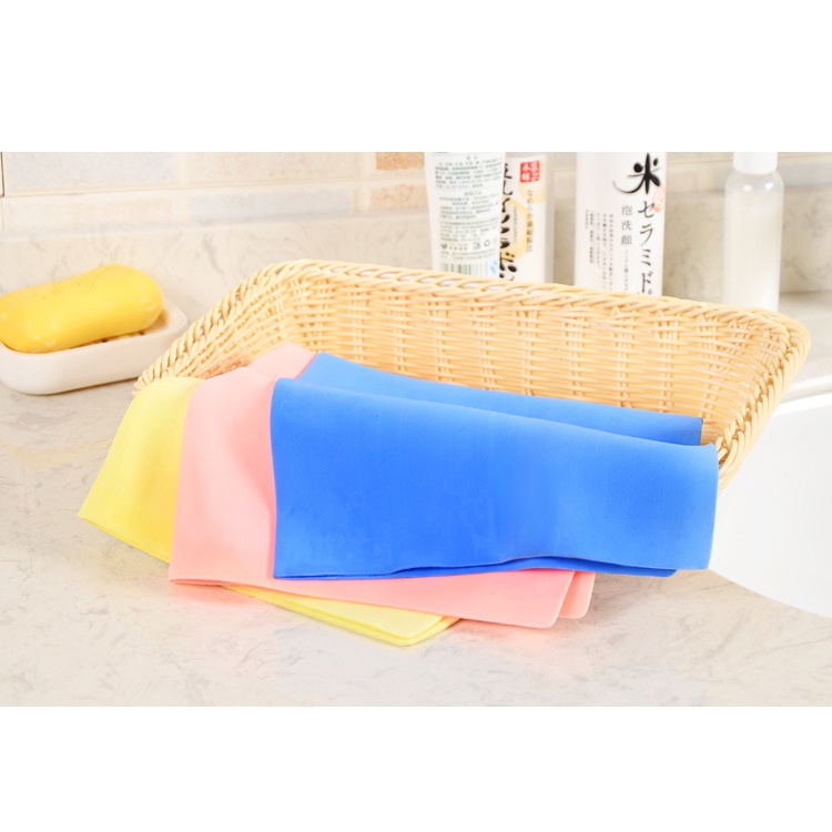 Khăn Giả Da Thấm Hút Nước Không Xù Lông Lau Bếp/ Bàn Ghế/ Gương Kính