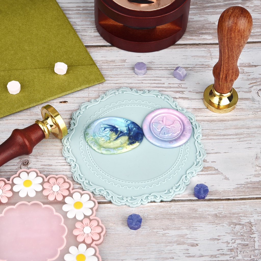 Mềm silicone niêm phong sáp destencil sáp niêm phong niêm phong cho DIY đám cưới bên niêm phong sáp niêm phong ủng hộ