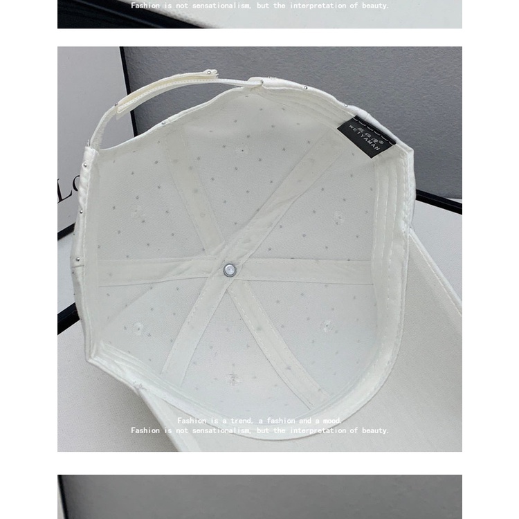 Mũ Lưỡi Trai Đính Đá Phong Cách Hàn Quốc Cho Nữ