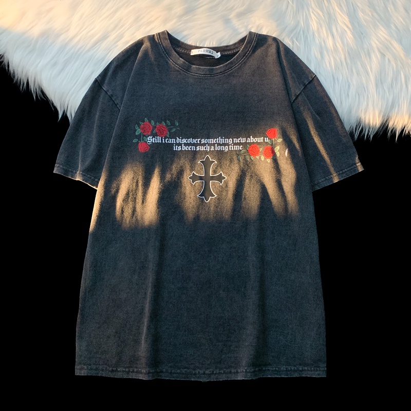 NRVP Áo Thun 100% Cotton Tay Ngắn Dáng Rộng In Họa Tiết Độc Đáo Phong Cách Hàn Quốc Thời Trang Cho Nam Và Nữ