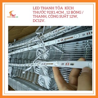 20thanh- led thanh tỏa jiyi trong nhà kích thước 92x1.4cm , 12 bóng / thanh, 12v.