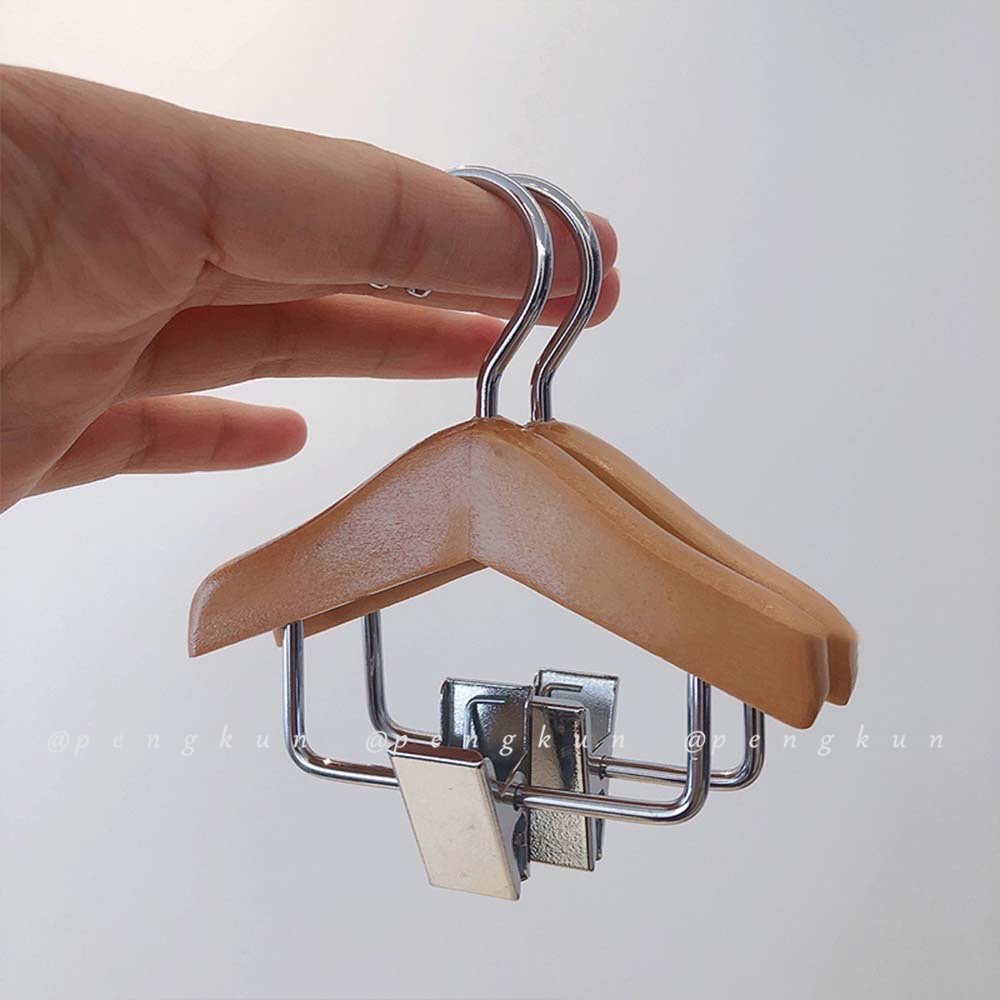 Móc Treo Quần Áo Mini Bằng Gỗ Trơn Kích Thước Nhỏ Sắp Xếp Gọn Gàng Cho Thú Cưng Chó Mèo