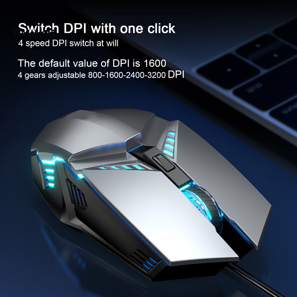 Chuột Quang Chơi Game Có Dây Cáp 1.8m Độ Nhạy Cao