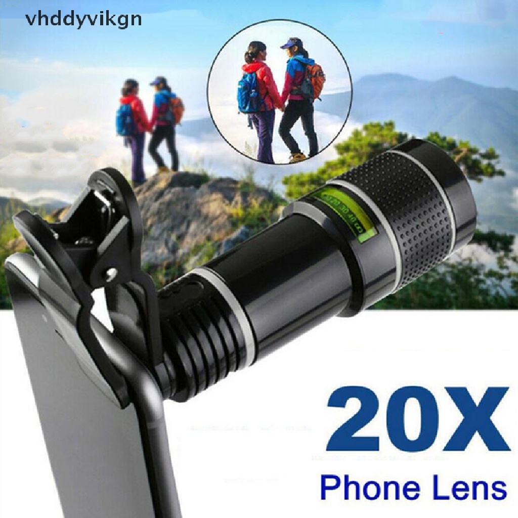Ống Kính Phóng Đại 20x Zoom HD Kèm Kẹp Chuyên Dụng Cho Điện Thoại Thông Minh
