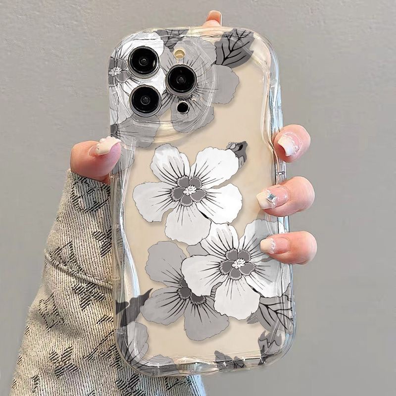 ✅Ốp Điện Thoại Mềm Chống Sốc Họa Tiết Hoa Cho iPhone14 / 13promax 12 / 11 7 / 8p xr / s Zd0