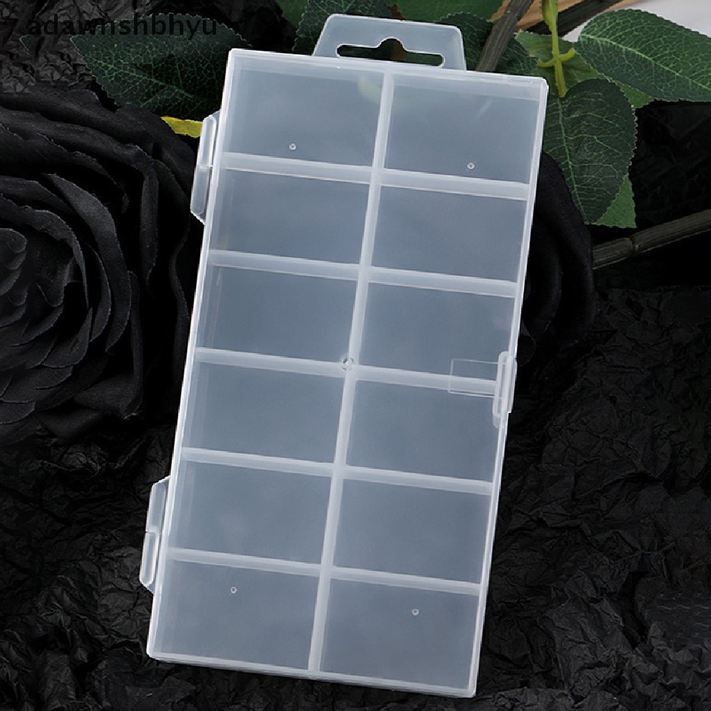 Hộp Nhựa 12 Ngăn Đựng Vật Dụng Trang Trí Móng Tay