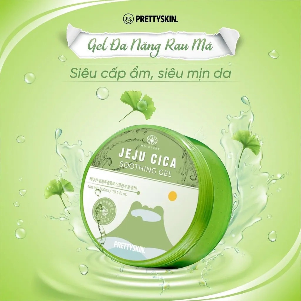Gel Dưỡng Đa Năng Rau Má / Dưa Hấu / Ốc Sên Soothing Gel Prettyskin 300ml
