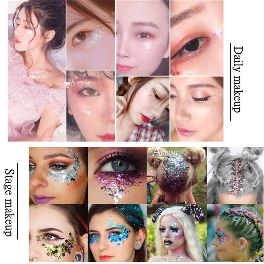 Gel Kim Tuyến Lấp Lánh Trang Trí Mặt Và Móng Chân Mày Đa Năng