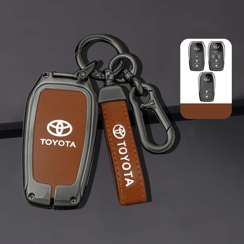 Vỏ Bọc Chìa Khóa Bằng Hợp Kim Kẽm Cho Toyota RAV4 HARRIER Hilux Fortuner Land Cruiser Crown Highland Prado Yaris Cross Aygo X 2022