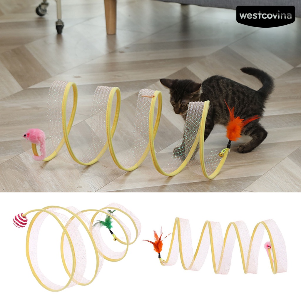 [COD]♝Đồ Chơi Đường Hầm Hình Chữ S Chống Rách Có Thể Gấp Gọn Tiện Dụng Cho Mèo Cưng