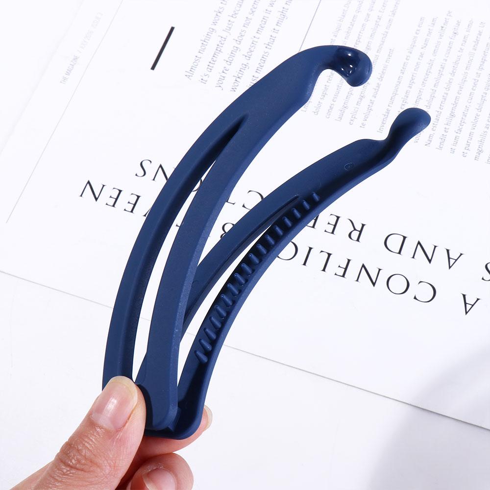 Kẹp Tóc Càng Cua Dạng Dọc Màu Nhám Phong Cách Vintage Thanh Lịch Cho Nữ