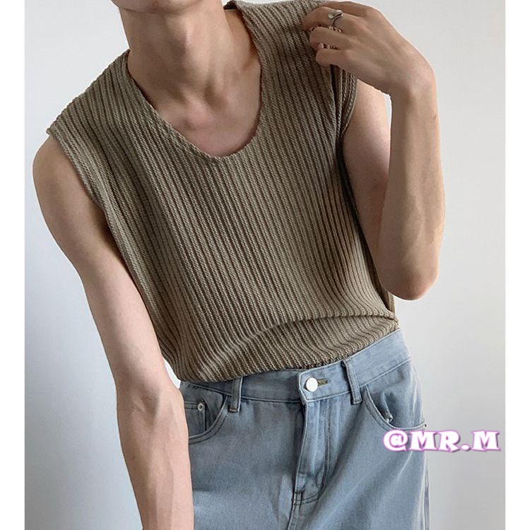 Phiên bản Hàn Quốc Slim Hundred Underwear Áo dệt kim nam