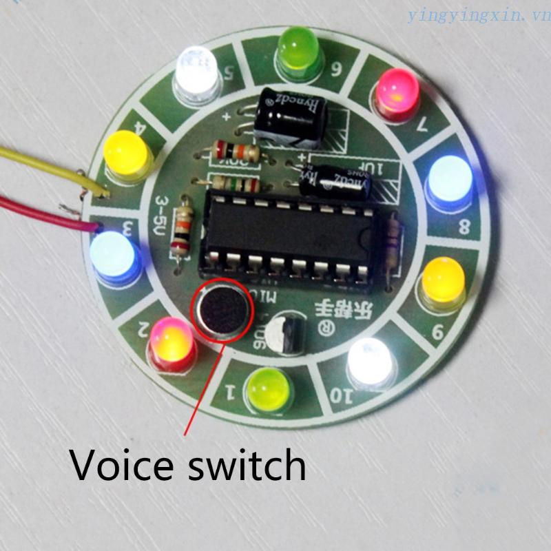 Bảng Mạch Điều Khiển Giọng Nói Có Đèn LED Nhiều Màu Sắc Cho w / 10