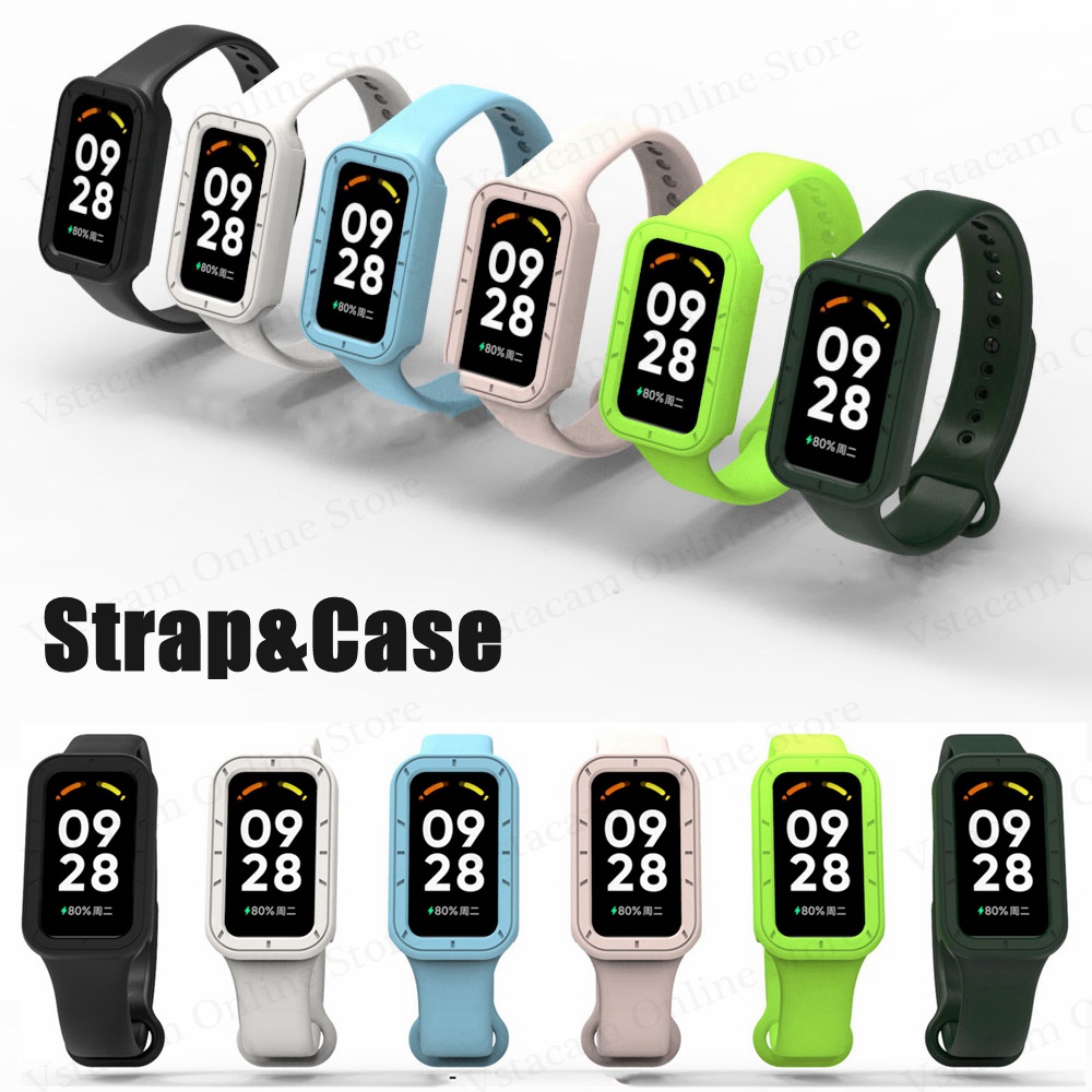 Ốp TPU Mềm 2 Trong 1 + Dây Đeo Cho Redmi Smart Band 2 mi Band2