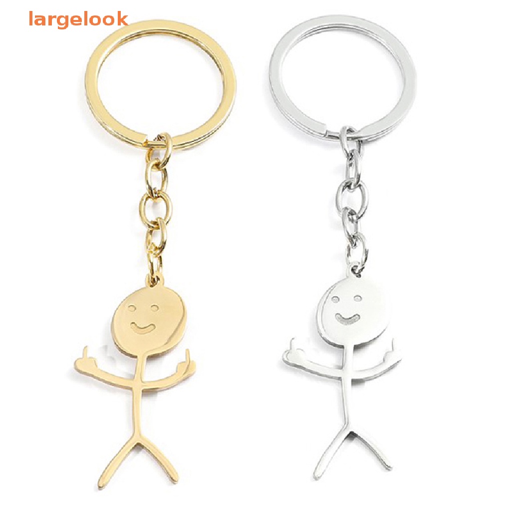 Móc Chìa Khóa Xe Hơi Bằng Thép Không Gỉ Vui Nhộn Dành Cho Nam Và Nữ