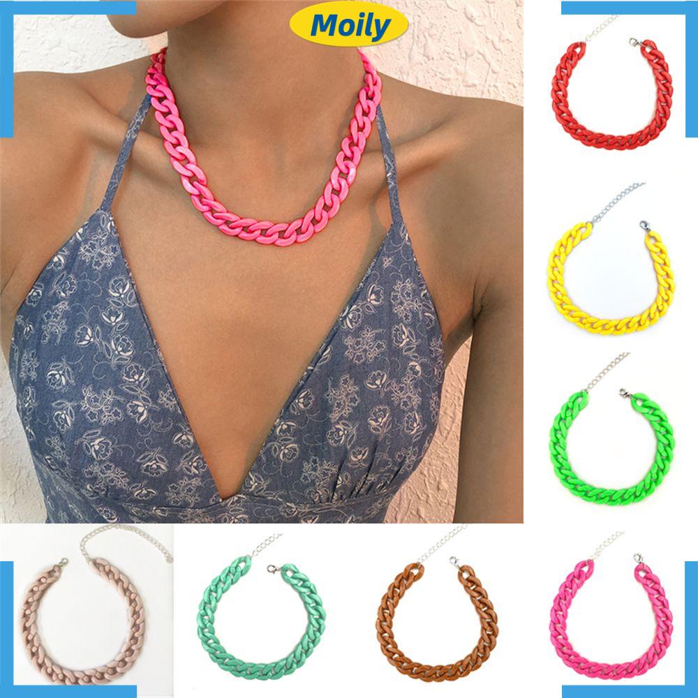 Vòng cổ Acrylic Phong Cách Hip Hop Gothic Thời Trang