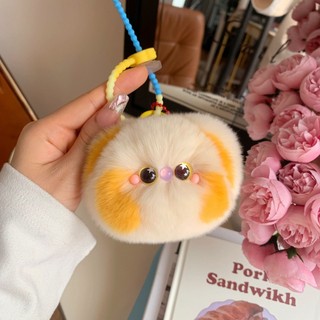 Móc Khóa Búp Bê Lông Thỏ Rex Mini Dễ Thương