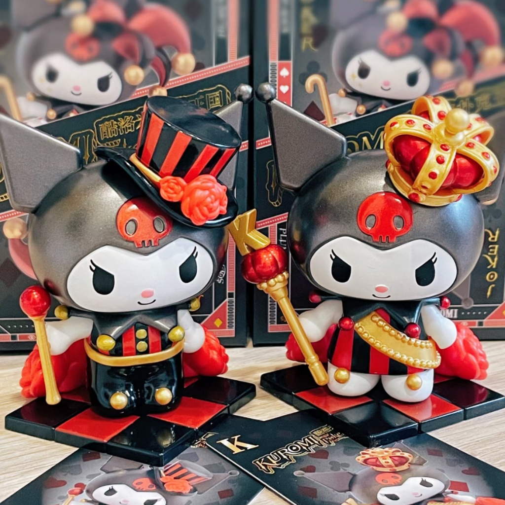 SANRIO Đồ trang trí Búp Bê Nhân Vật Kuromi Poker Kingdom series Dùng Làm Quà Tặng