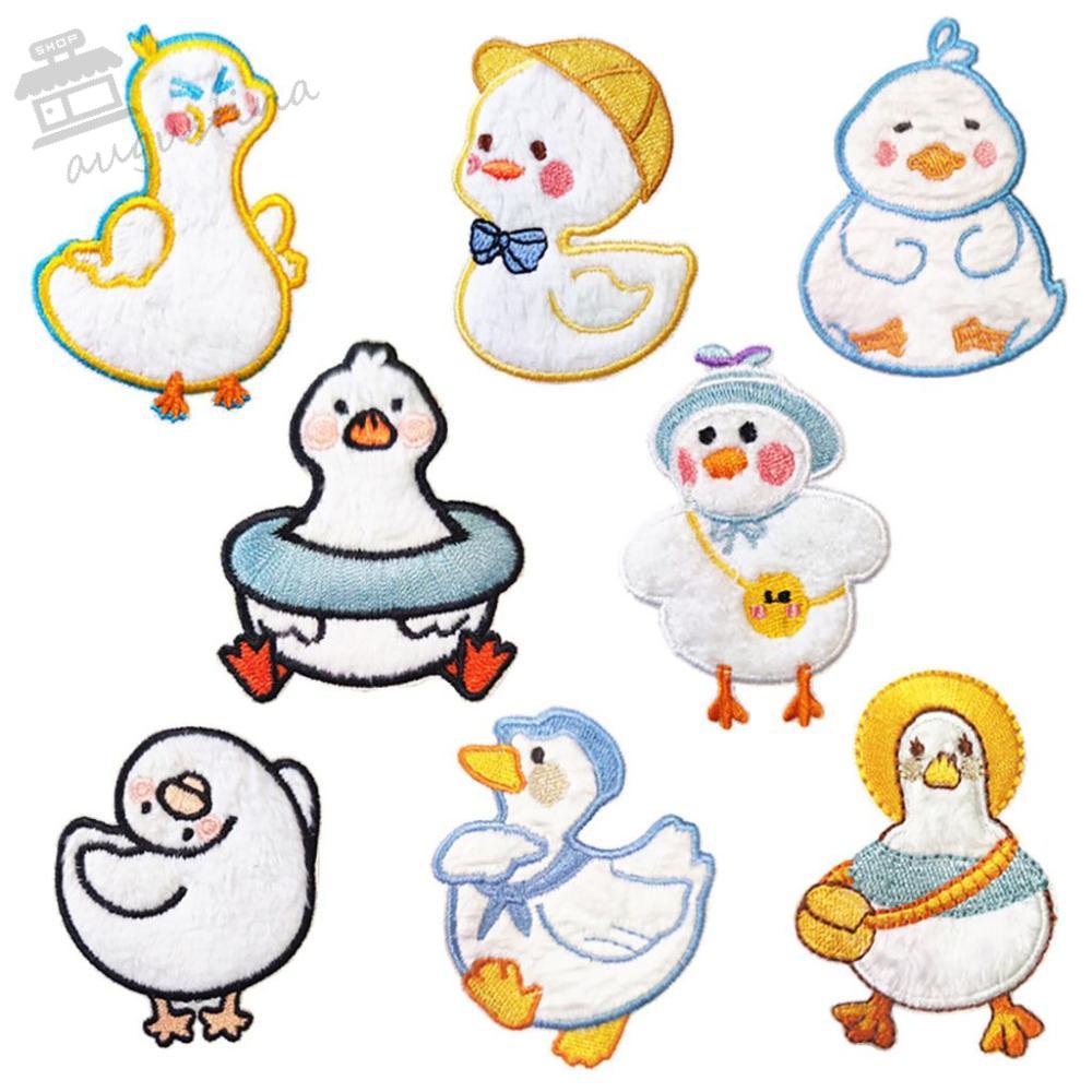 Tấm Vải Thêu Tự Dính Hình Chú Vịt Vàng Đa Phong Cách AUGUSTINA Dùng Trang Trí Mũ