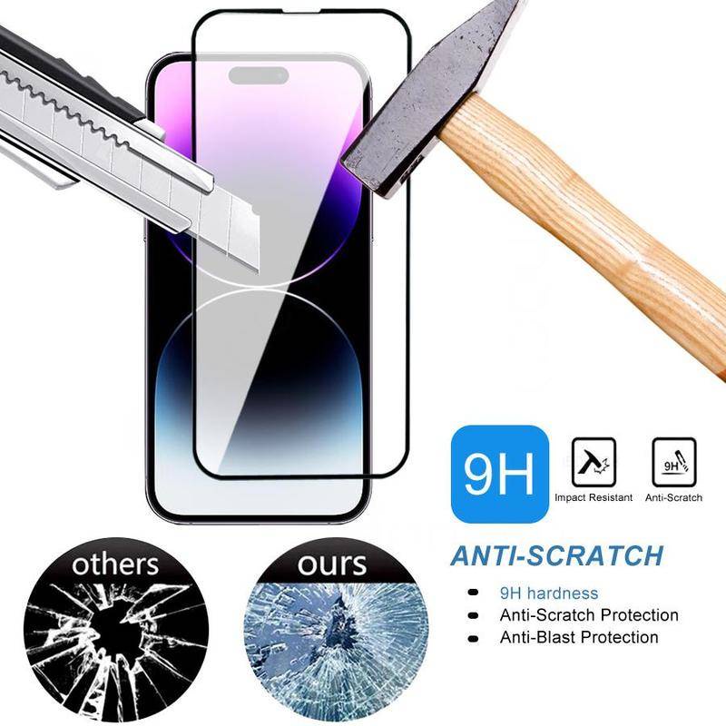 Set 5 Kính Cường Lực Bảo Vệ Màn Hình Cho iPhone 14 13 12 11 Pro MAX Plus X XS MAX XR 7 8 6 6S Plus SE 2022 2020 14Plus 13Mini 12Mini
