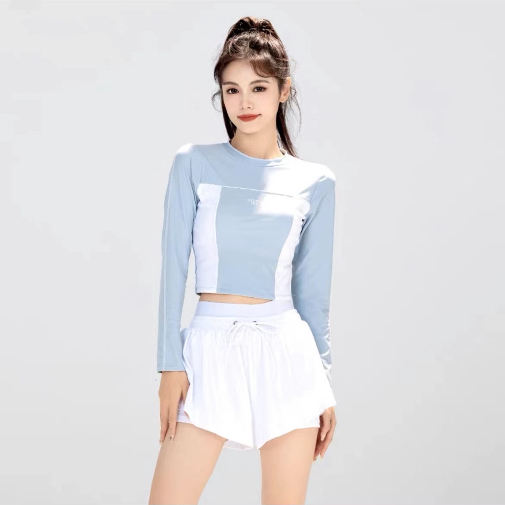 Bộ Đồ Bơi Hai Mảnh Kiểu Dáng Thể Thao Thời Trang Mùa Hè Dành Cho Nữ