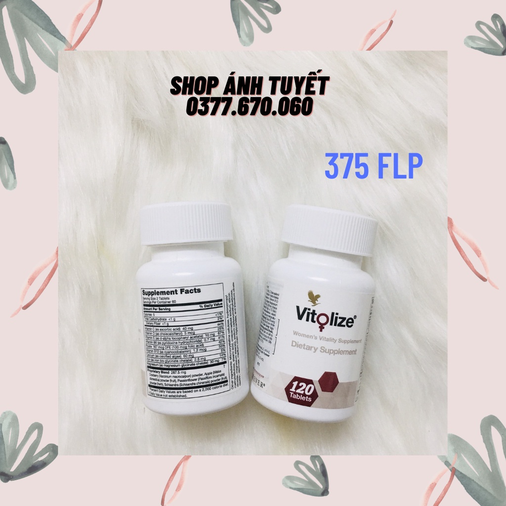 VIÊN HỖ TRỢ SINH LÝ NỮ VITOLIZE WOMEM'S MS 375 FLP CÂN BẰNG NỘI TIẾT TỐ LÔ HỘI Forever Xuân Cúc