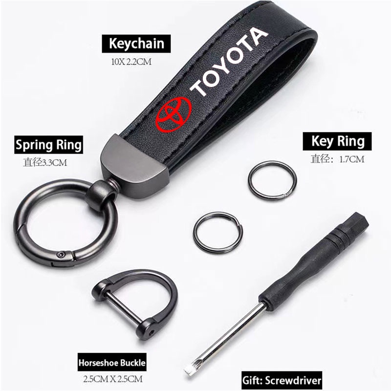 Móc Khóa Da Chất Lượng Cao Cho Xe Hơi Toyota GR Sport TRD VIos Yaris Corolla Cross Veloz Wish Revo CHR Avanza Fortuner Rush Innova raize Calya