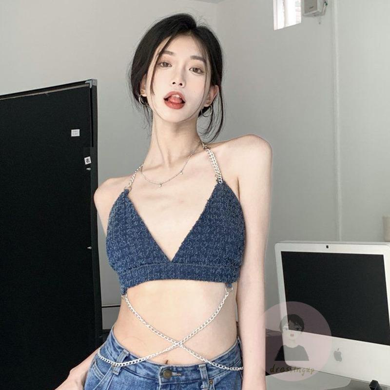 Áo Tank Top Hai Dây Cổ Chữ V Thời Trang Mùa Hè Cho Nữ