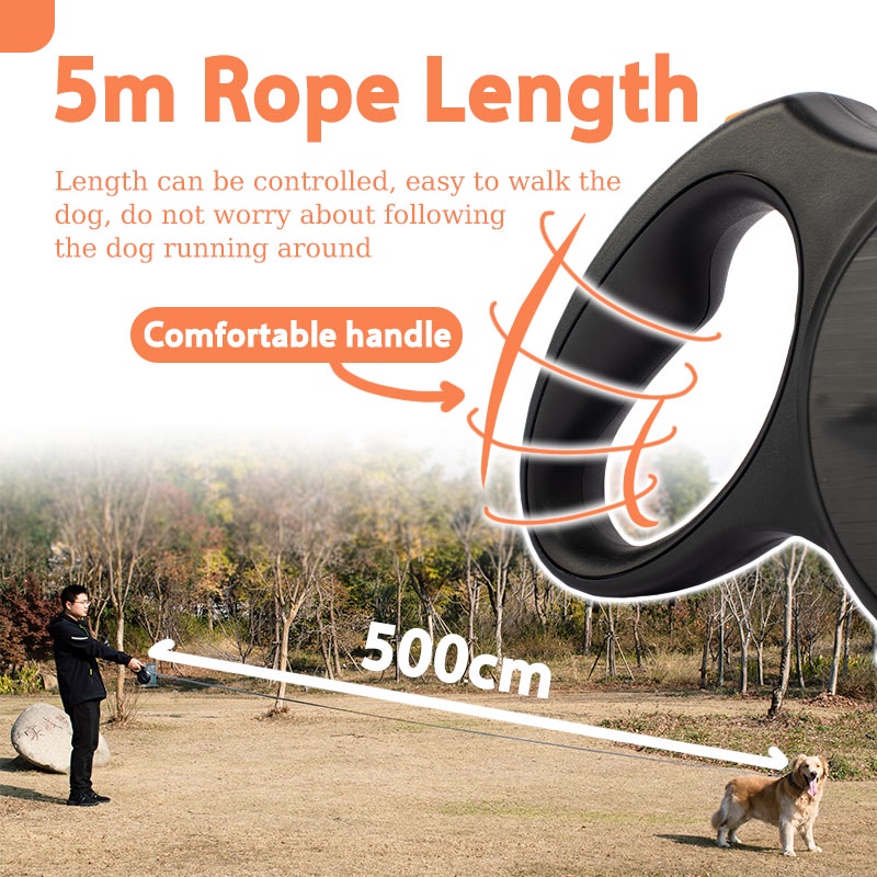 HamshMoc Dây Dắt Chó Đi Dạo Có Tay Cầm Chống Trượt Tiện Dụng