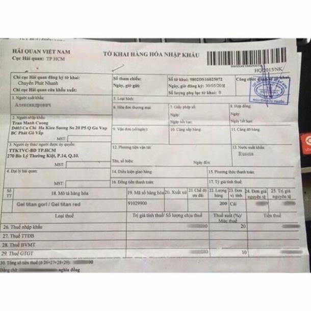 Gel-Titan- Nga 🇷🇺  100% Chính hãng