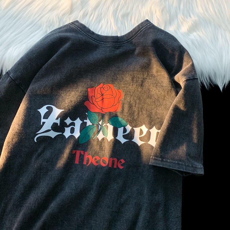 NRVP Áo Thun 100% Cotton Tay Ngắn Dáng Rộng In Họa Tiết Độc Đáo Phong Cách Hàn Quốc Thời Trang Cho Nam Và Nữ