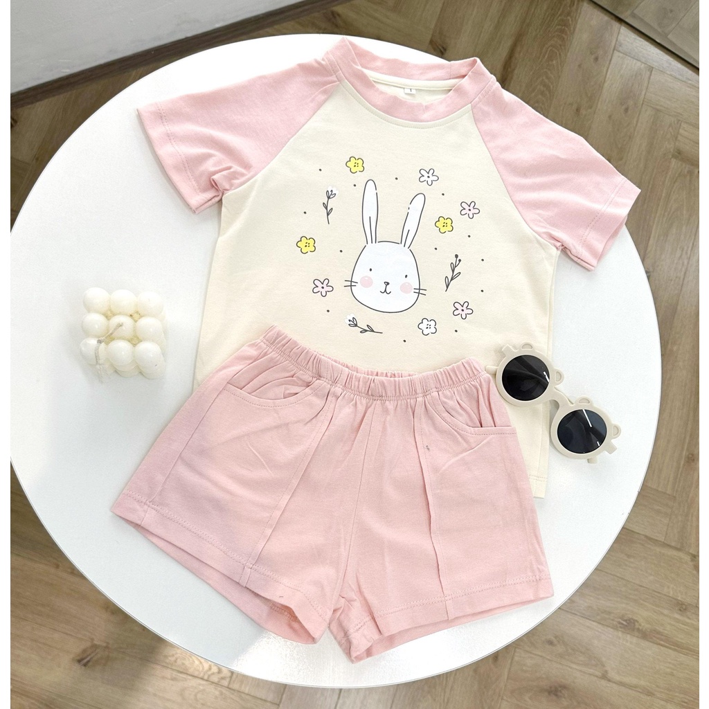 Set thun hè bé trai bé gái 100% cotton Hàn Quốc