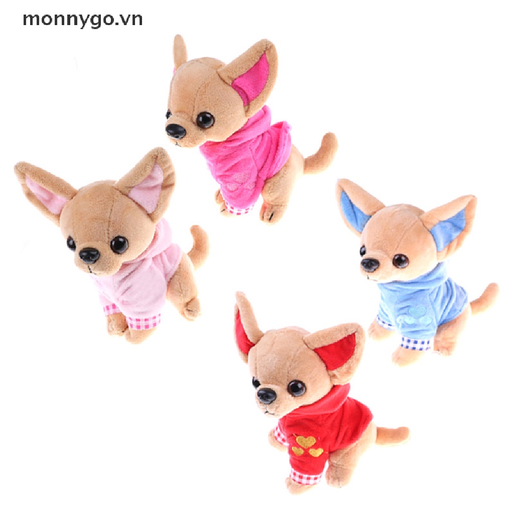 1 Chú Chó Chihuahua Nhồi Bông Mặc Áo Vest Nhỏ Xinh 17CM