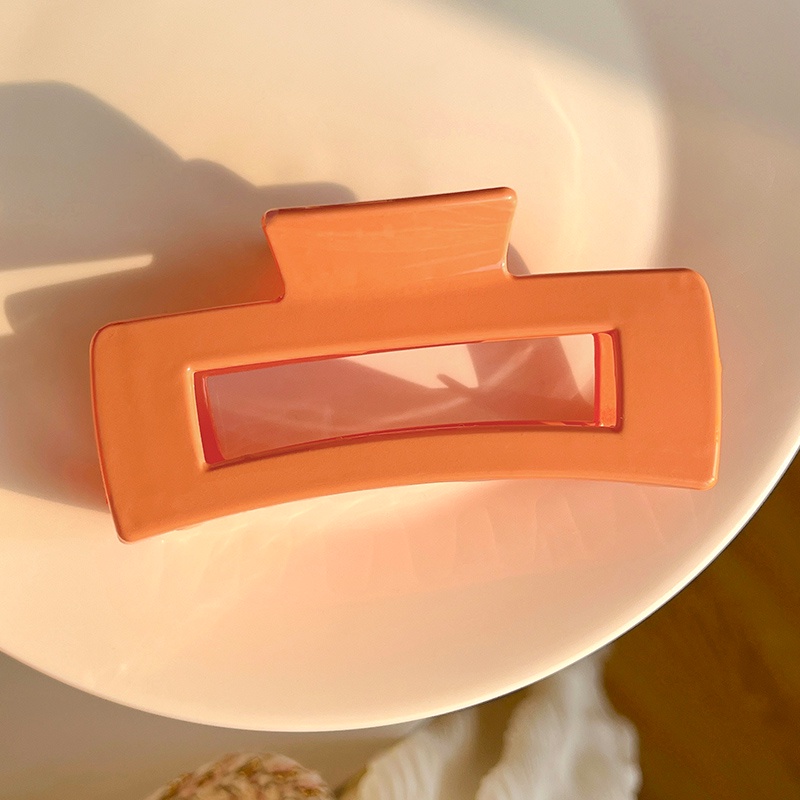 Kẹp Tóc Hình Vuông Lớn Màu Kẹo Ngọt Thời Trang