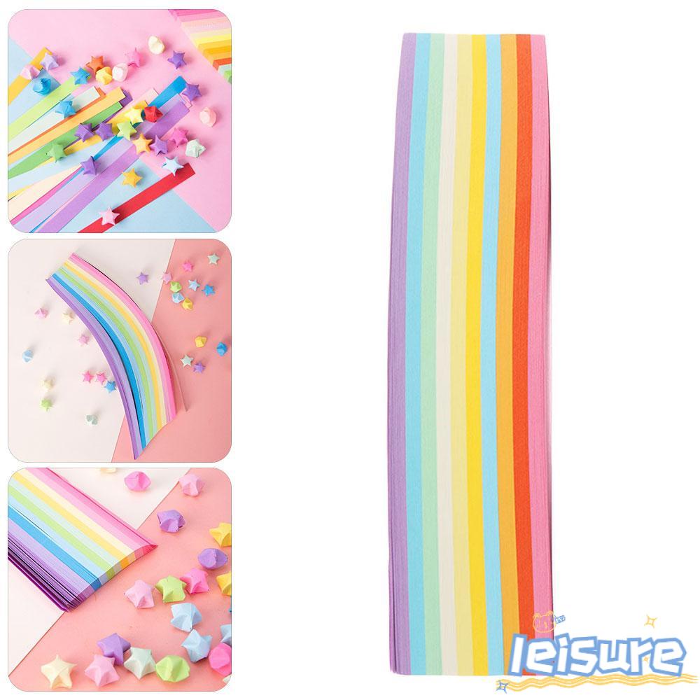 Set 540 Giấy Gấp Origami Hình Ngôi Sao Nhiều Màu Sắc Dùng Để Trang Trí Sổ Tay