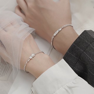 Vòng Tay Thép Titan Mặt Hoa Thời Trang Cho Cặp Đôi