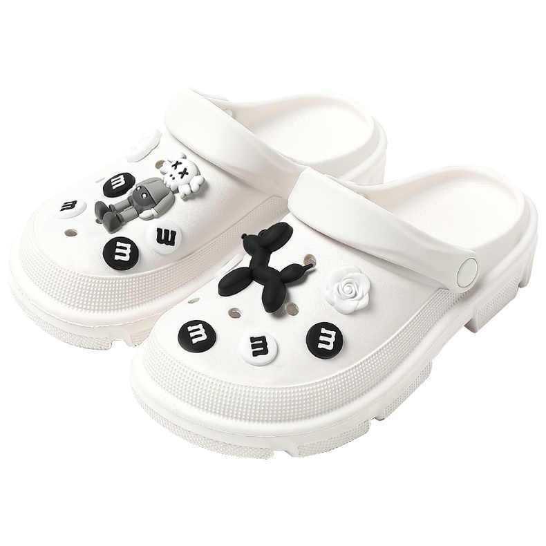 Dép Quai Ngang Đế Xuồng Họa Tiết Sesame Street Dễ Thương Cho Nữ crocs dép bánh mì nữ