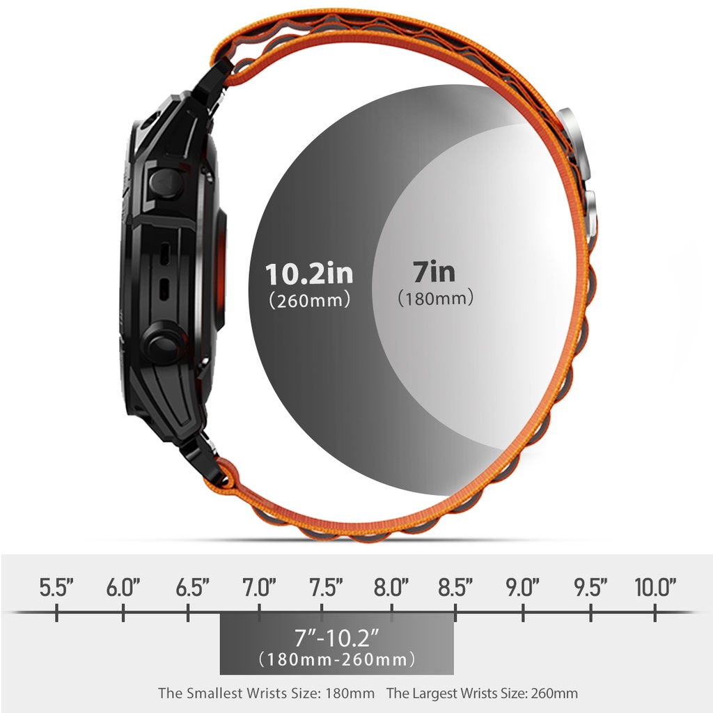 Dây Đeo Nylon 26mm 22mm Cho Garmin Fenix 7 7X 6 6X Pro 5 5X Plus 3 3HR 2 Approach S62 S60 Forerunner 965 955 945 935