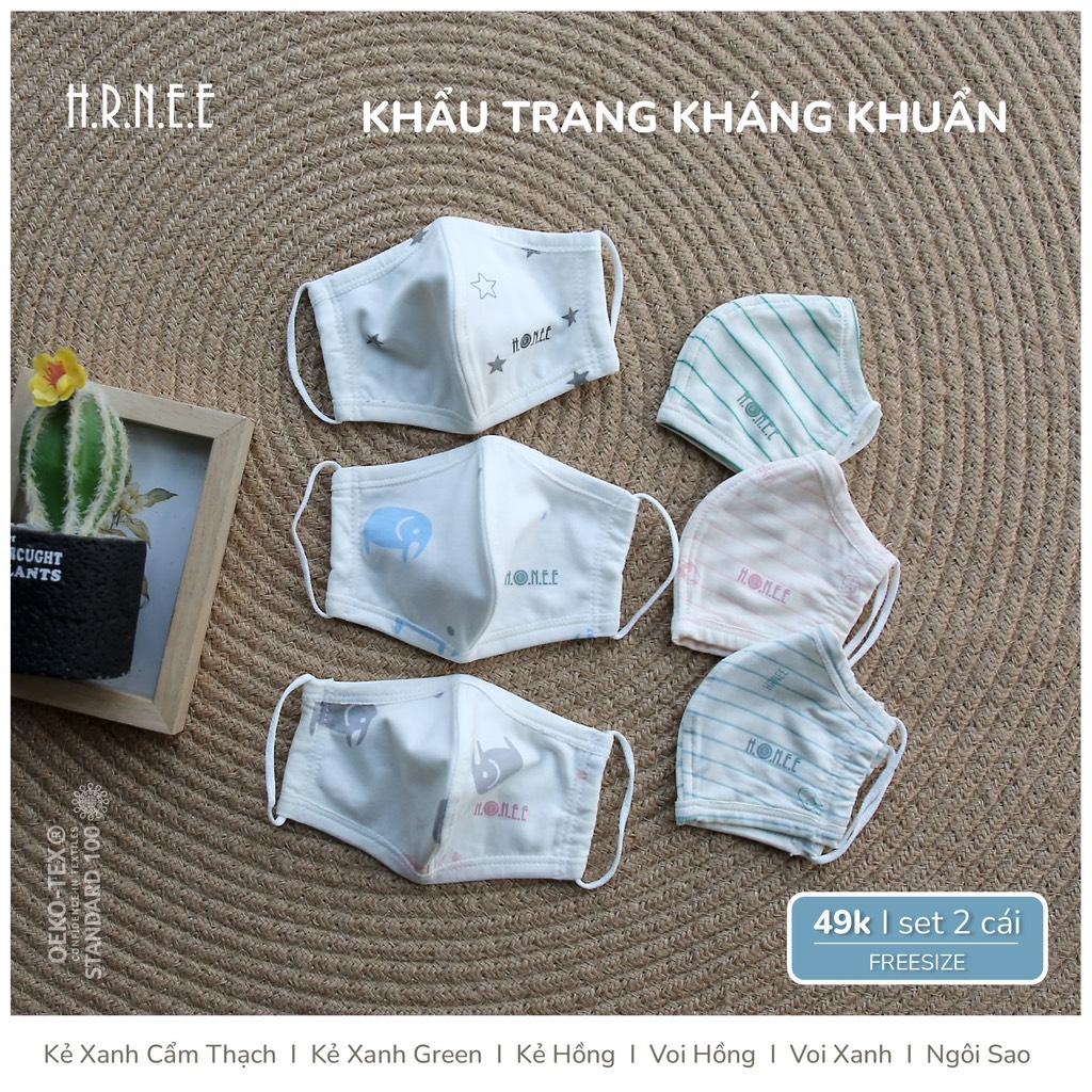 Set 2 khẩu trang Hrnee cho bé