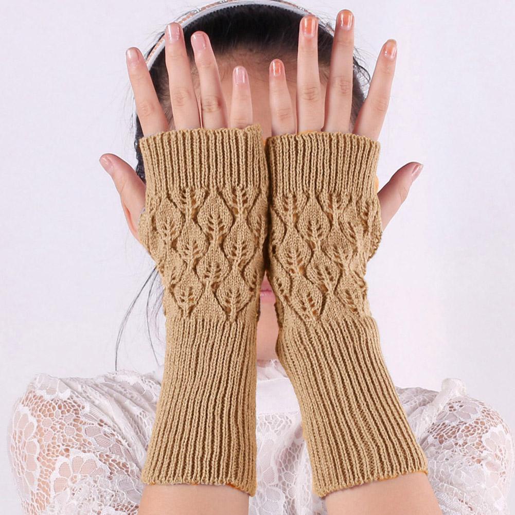 Đôi Găng Tay Dài Hở Ngón Họa Tiết Lá Cây Thời Trang Hàn Quốc N1C9