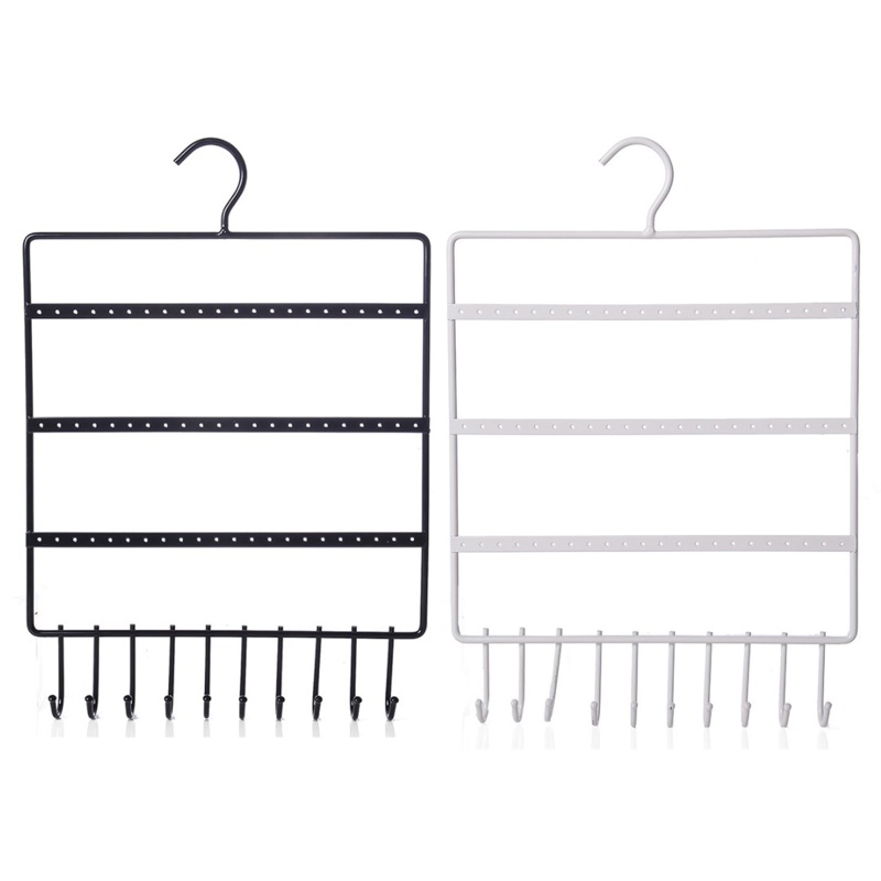 Giá Đỡ Trưng Bày Trang Sức Treo Tường Bằng Sắt Kèm 10 Móc