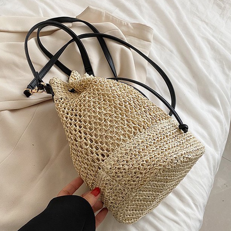 Túi Đeo Chéo Vai Dây Rút Bằng Vải Dệt Thời Trang Dành Cho Nữ