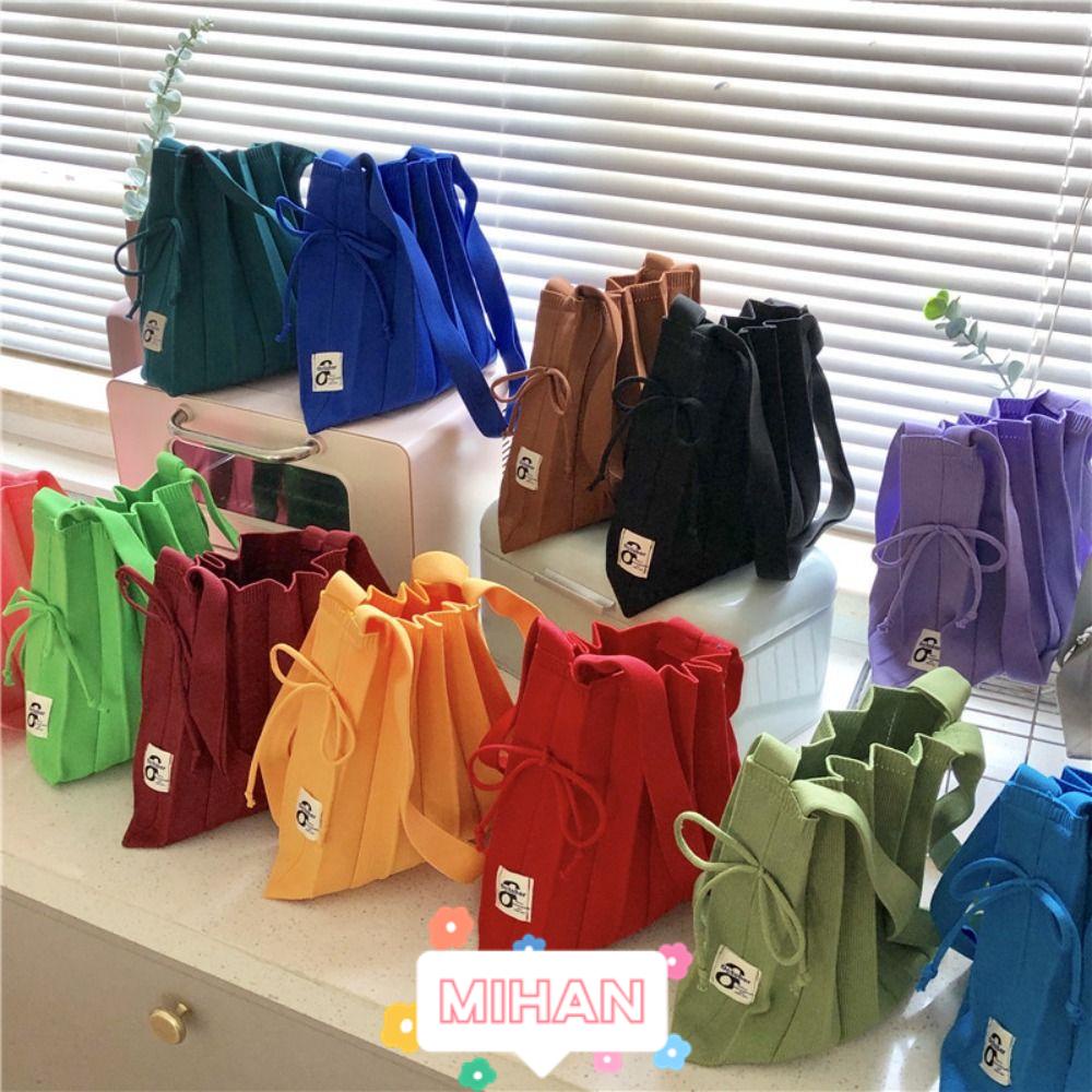 Túi Xách Len Phối Màu Tương Phản Thời Trang MIHAN1