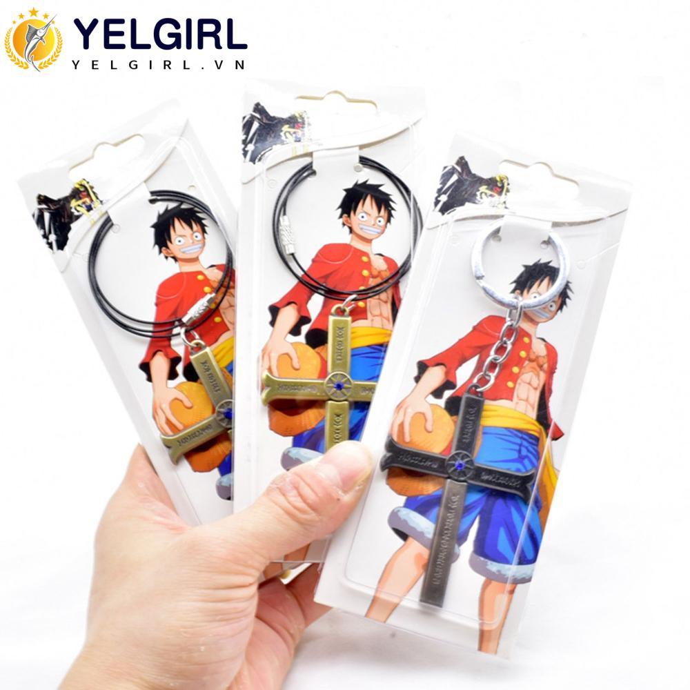 YELGIRL Vòng cổ Mặt Thánh Giá Unisex Phong Cách Anime One Piece
